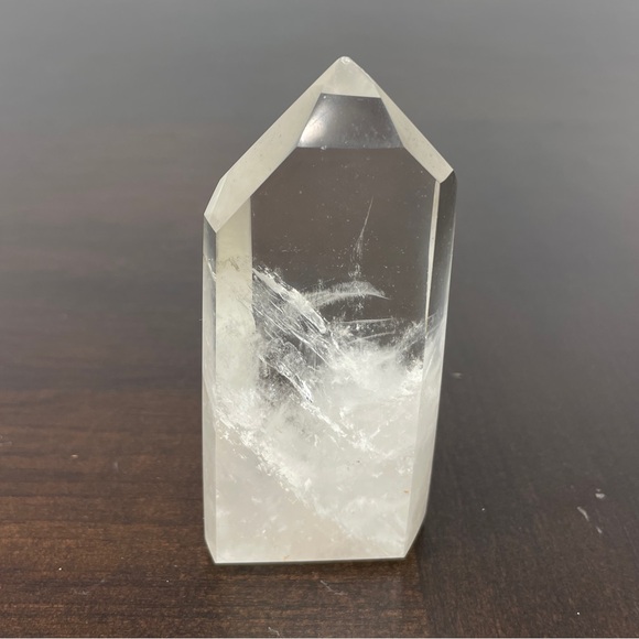 Clear Quartz Point Polished Standing Healing Stone - Picture 4 of 14